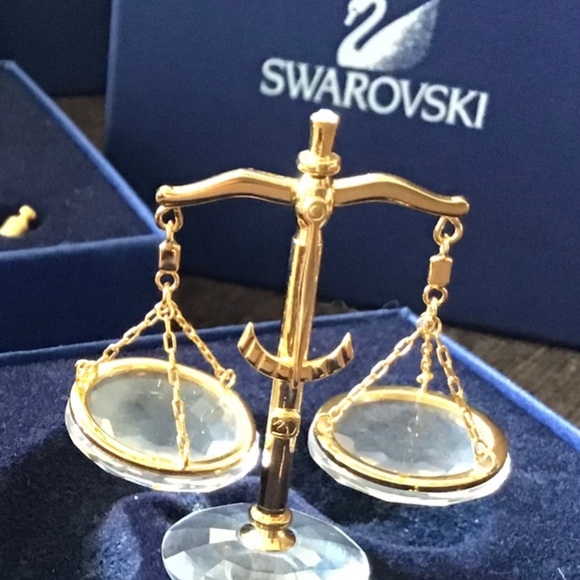 Swarovski Crystal Balance Scales ⚖️ 18K gold plated - Picture 2 of 7